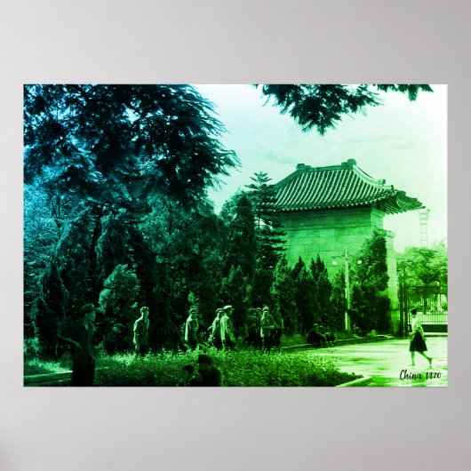 Poster Parc des martyrs de Canton Chine ancienne (Devant)