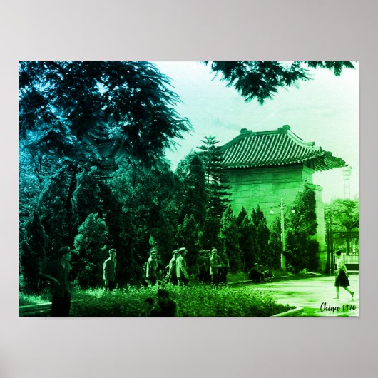 Poster Parc des martyrs de Canton Chine vintage (Devant)