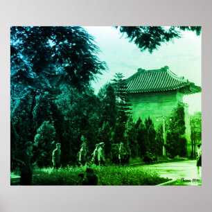Poster Parc des martyrs de Canton de la Chine ancienne