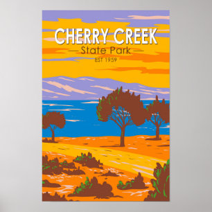 Poster Parc d'État Cherry Creek Colorado Vintage