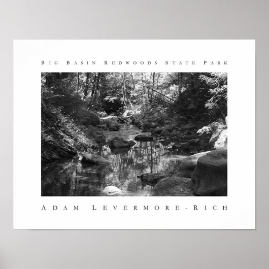 Poster Parc d'état de Big Basin Redwoods (Devant)