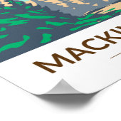 Poster Parc d'état de Mackinac Island Michigan Arch Rock (Coin)