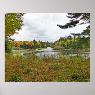 POSTER PARC D'ÉTAT DE TAHQUAMENON FALLS, MICHIGAN, EN AUT
