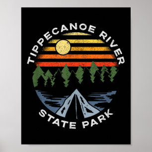 Poster Parc d'État de Tippecanoe River Camping en forêt d