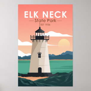 Poster Parc d'État d'Elk Neck Maryland Vintage