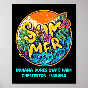Poster Parc d'État des dunes de l'Indiana Chesterton Indi