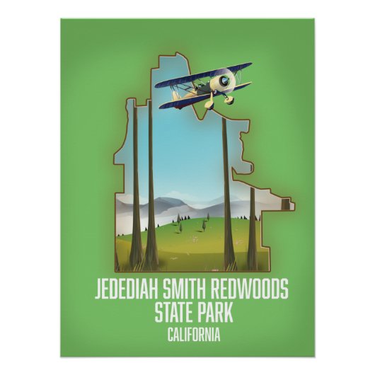 Poster Parc d'État des séquoias Jedediah Smith (Devant)
