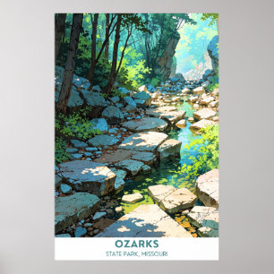 Poster Parc d'état d'Ozarks, Missouri