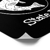 Poster Parc d'état du lac Bear Creek Pêche Poisson Campin (Coin)