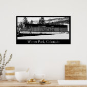 Poster Parc d'hiver Ski Train (Cuisine)