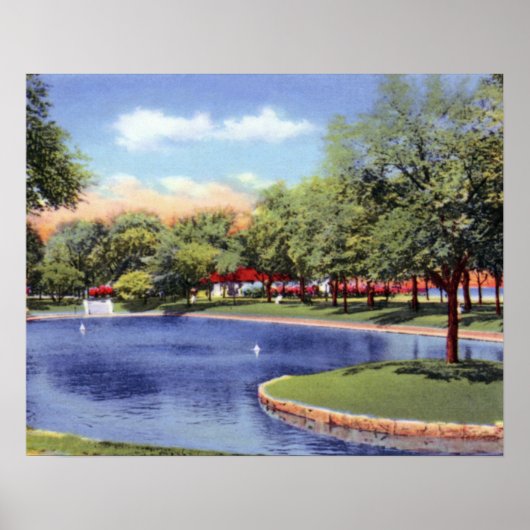 Poster Parc Front Lake de la lagune de l'Illinois Evansto (Devant)