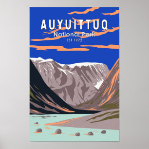 Poster Parc national Auyuittuq Canada Voyage Art Vintage
