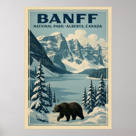 Poster Parc national Banff Alberta Canada V01 (Devant)