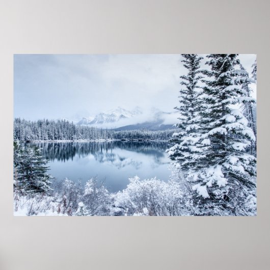 Poster Parc national Banff en hiver (Devant)