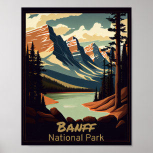 Poster Parc national Banff Vintage
