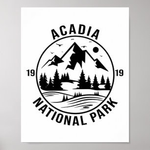 Poster Parc national d'Acadia Maine Montagnes Nature Rand