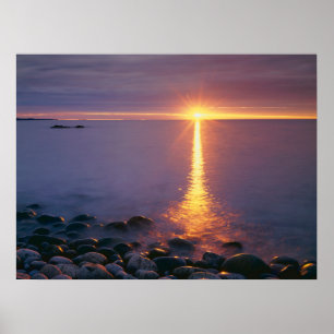 Poster Parc national d'Acadia Océan Atlantique Maine