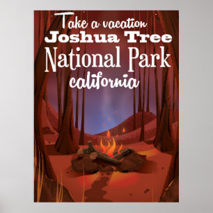 Poster Parc national d'arbre de Joshua, voyage de la