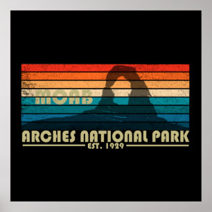 Poster Parc national de Arches vintage Moab Utah