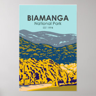 Poster Parc national de Biamanga Australie Vintage