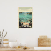 Poster Parc national de Biscayne Rétro (Cuisine)