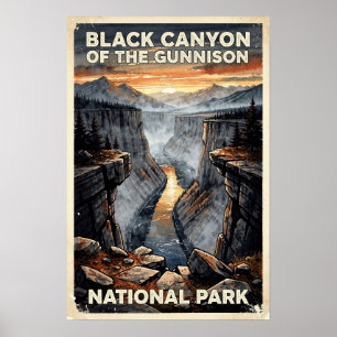 Poster Parc national de Black Canyon of the Gunnison