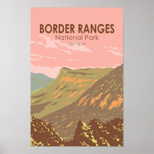 Poster Parc national de Border Ranges Australie Vintage