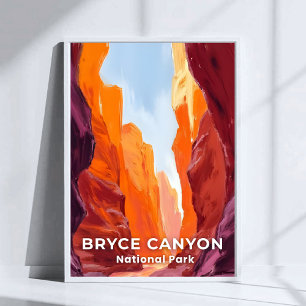 Poster Parc national de Bryce Canyon Voyage dans l'Utah