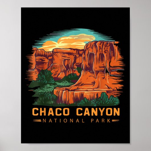 Poster Parc national de Chaco Canyon (Devant)