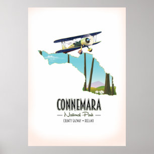 Poster Parc national de Connemara comté de Galway Irlande