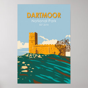 Poster Parc national de Dartmoor Église de Brentor Anglet
