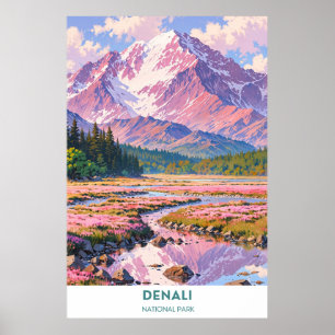 Poster Parc national de Denali - Alaska