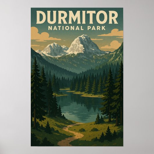 Poster Parc national de Durmitor (Devant)