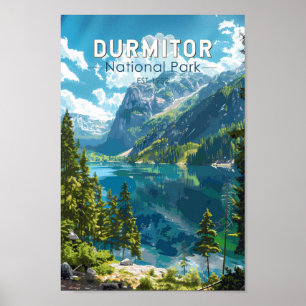 Poster Parc national de Durmitor Monténégro Art de voyage