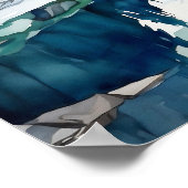 Poster Parc national de Glacier aquarelle (Coin)
