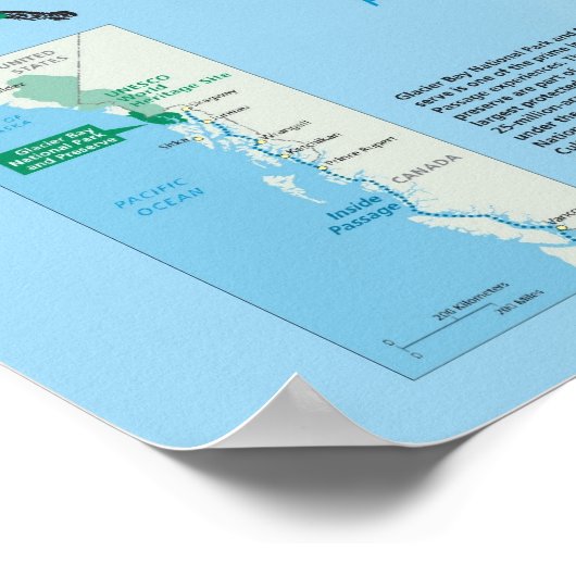 Poster Parc national de Glacier Bay (Coin)