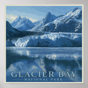 Poster Parc national de Glacier Bay en Alaska