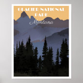 Poster Parc national de Glacier, Montana, (Devant)