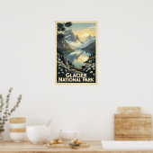 Poster Parc national de Glacier Rétro (Cuisine)