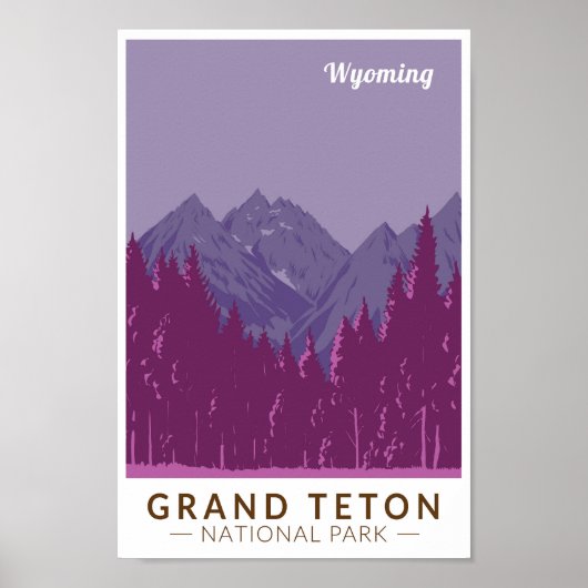 Poster Parc national de Grand Teton Parc national de Teto (Devant)