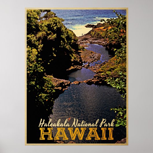 Poster Parc national de Haleakala Hawaii (Devant)
