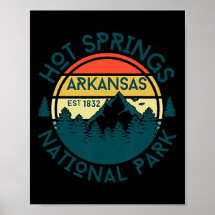 Poster Parc national de Hot Springs Arkansas Randonnée Na