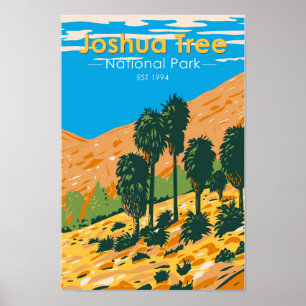 Poster Parc national de Joshua Tree Fortyneuf Palms Oasis