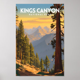 Poster Parc national de Kings Canyon Voyage