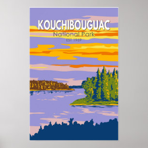 Poster Parc national de Kouchibouguac Voyage Art Vintage