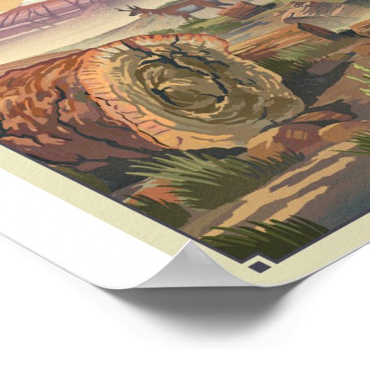 Poster Parc national de la Forêt Petrifiée Litho (Coin)