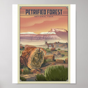 Poster Parc national de la Forêt Petrifiée Litho