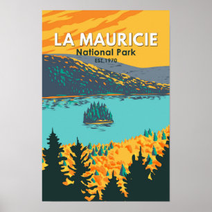 Poster Parc national de la Mauricie Travel Art Vintage