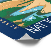 Poster Parc national de la vallée de Kobuk Alaska Rétro p (Coin)