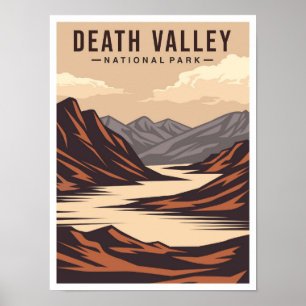 Poster Parc national de la vallée de la Mort Californie É